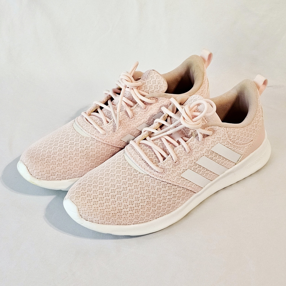 Adidas Cloudfoam Super Sneakers Light Pink White Women's Size 9 Running Shoes